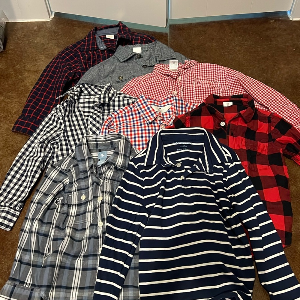 4T button long sleeve shirts